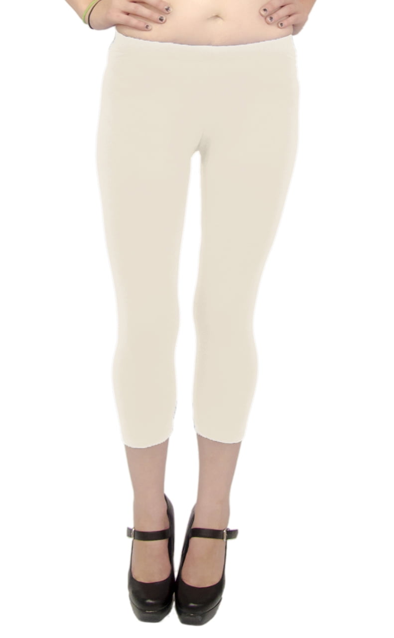 Vivian's Fashions Capri Leggings - Cotton, Misses Size (Magenta, 3X) 