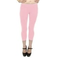 thumbnail image 1 of Vivian's Fashions Capri Leggings - Cotton, Misses Size (Pink, 1X), 1 of 3