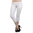 thumbnail image 1 of Vivian's Fashions Capri Leggings - Cotton, Misses Size (White, XXS), 1 of 3