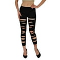 thumbnail image 1 of Vivian's Fashions Capri Leggings - Front Slashed, Junior Size (Black, 1X), 1 of 4