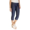 thumbnail image 1 of Vivian's Fashions Capri Leggings - Knit Denim (Junior and Junior Plus Sizes), 1 of 4
