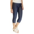 thumbnail image 1 of Vivian's Fashions Capri Leggings - Knit Denim, Misses Size (Blue, 5X), 1 of 4