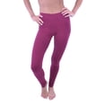 thumbnail image 1 of Vivian's Fashions Extra Long Leggings - Cotton, Misses Size (Burgundy, 1X), 1 of 3