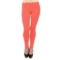 thumbnail image 1 of Vivian's Fashions Extra Long Leggings - Cotton, Misses Size (Coral, 1X), 1 of 3