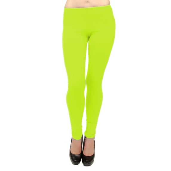 Vivian's Fashions Extra Long Leggings - Cotton, Misses Size (Lime, 1X)
