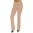 thumbnail image 1 of Vivian's Fashions Flare Bottom Pants, Junior Size (Beige, Medium), 1 of 3