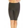 thumbnail image 1 of Vivian's Fashions Legging Shorts - Biker Length, Misses Size (Brown, 5X), 1 of 2