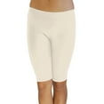 thumbnail image 1 of Vivian's Fashions Legging Shorts - Biker Length, Misses Size (Ivory, 2X), 1 of 3