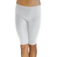 thumbnail image 1 of Vivian's Fashions Legging Shorts - Biker Length, Misses Size (White, M), 1 of 3