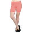 thumbnail image 1 of Vivian's Fashions Legging Shorts - Cotton, Lace Trim, Misses Size (Coral, M), 1 of 3