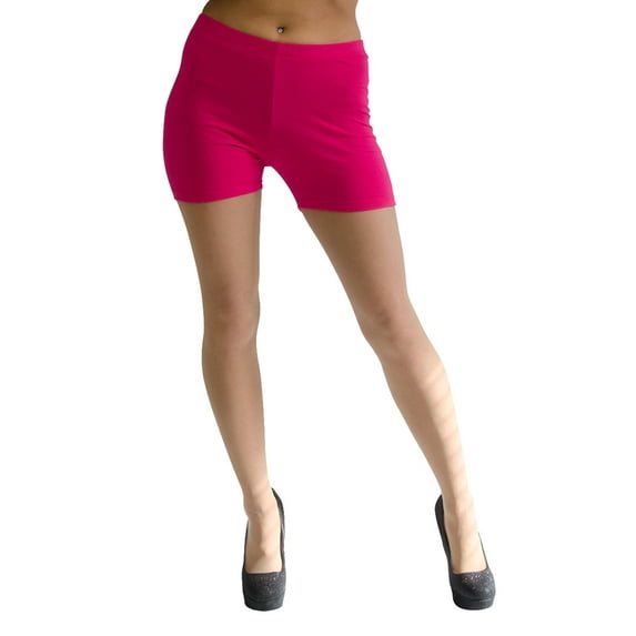 Vivian's Fashions Legging Shorts - Cotton, Misses Size (Fuchsia, 5X)