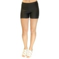thumbnail image 1 of Vivian's Fashions Legging Shorts - Knit Denim, Junior Size (Black, Large), 1 of 2