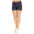 thumbnail image 1 of Vivian's Fashions Legging Shorts - Knit Denim, Junior Size (Blue, Small), 1 of 2
