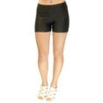 thumbnail image 1 of Vivian's Fashions Legging Shorts - Knit Denim, Misses Size (Black, 1X), 1 of 2