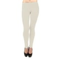 thumbnail image 1 of Vivian's Fashions Long Leggings - Cotton, Junior Size (Ivory, Small), 1 of 3