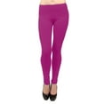 thumbnail image 1 of Vivian's Fashions Long Leggings - Cotton, Junior Size (Magenta, 1X), 1 of 3