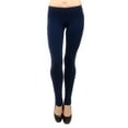 thumbnail image 1 of Vivian's Fashions Long Leggings - Cotton, Junior Size (Navy, Medium), 1 of 3