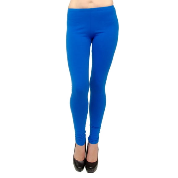 Vivian's Fashions Long Leggings - Cotton, Junior Size (Turquoise, 1X)