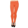 thumbnail image 1 of Vivian's Fashions Long Leggings - Cotton, Misses Size (Orange, M), 1 of 3