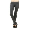 thumbnail image 1 of Vivian's Fashions Long Leggings - Cotton/Stirrup, Misses Size (Charcoal, XS), 1 of 3