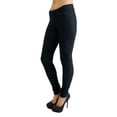 thumbnail image 1 of Vivian's Fashions Long Leggings - Knit Denim, Junior Size (Black, Medium), 1 of 5