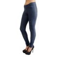 thumbnail image 1 of Vivian's Fashions Long Leggings - Knit Denim, Junior Size (Blue, 1X), 1 of 5
