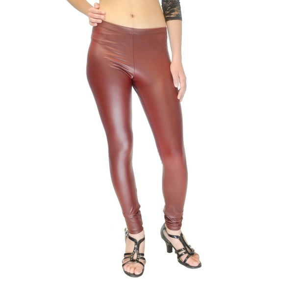 Vivian's Fashions Long Leggings - Liquid Leather (Junior and Junior Plus Sizes)