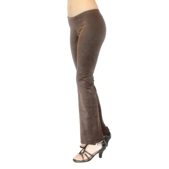 Vivian's Fashions Pants - Little Girls, Velour (Brown, Small)