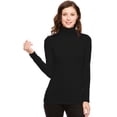 thumbnail image 1 of Vivian's Fashions Top - Turtle Neck Top (Black, 2X), 1 of 3