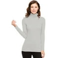 thumbnail image 1 of Vivian's Fashions Top - Turtle Neck Top (Grey, X-Large), 1 of 3