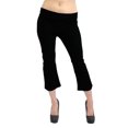 thumbnail image 1 of Vivian's Fashions Yoga Pants - Capri, Junior Size (Black, Small), 1 of 4