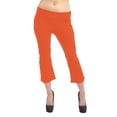 thumbnail image 1 of Vivian's Fashions Yoga Pants - Capri, Junior Size (Orange, Small), 1 of 4