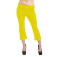 thumbnail image 1 of Vivian's Fashions Yoga Pants - Capri, Junior Size (Yellow, Small), 1 of 4
