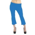 thumbnail image 1 of Vivian's Fashions Yoga Pants - Capri, Misses Size (Turquoise, M), 1 of 1