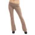thumbnail image 1 of Vivian's Fashions Yoga Pants - Full Length, Misses Size (Beige, M), 1 of 3