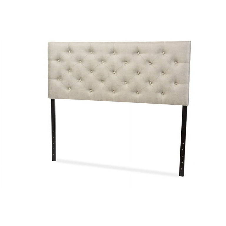 Baxton Studio Viviana Modern and Contemporary Light Beige Fabric Upholstered Button-tufted Queen Size Headboard Baxton Studio Viviana Modern and Contemporary Light Beige Fabric Upholstered Button-tufted Queen Size Headboard