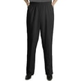 thumbnail image 1 of Viviana Women's Plus Size Elastic Waist Pull-On Shaped Fit Dress Pants with Pockets - Black- 34W, 1 of 2