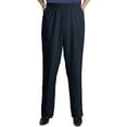thumbnail image 1 of Viviana Women's Plus Size Elastic Waist Pull-On Shaped Fit Dress Pants with Pockets - Navy - 32W, 1 of 2