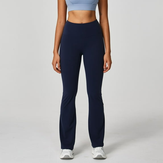 Vivianyn HD Women's High Waisted Flare Leg Yoga Pants, Buttery Soft Workout Pants for Women,Dark Blue,Size S-XL