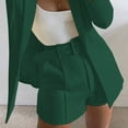 thumbnail image 1 of Vivianyo HD Business Suit for Women Solid Suit Pant with Pockets Waisted Shorts with Belt Suit Jacket and Shorts, 1 of 6