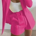 thumbnail image 1 of Vivianyo HD Business Suit for Women Solid Suit Pant with Pockets Waisted Shorts with Belt Suit Jacket and Shorts, 1 of 6