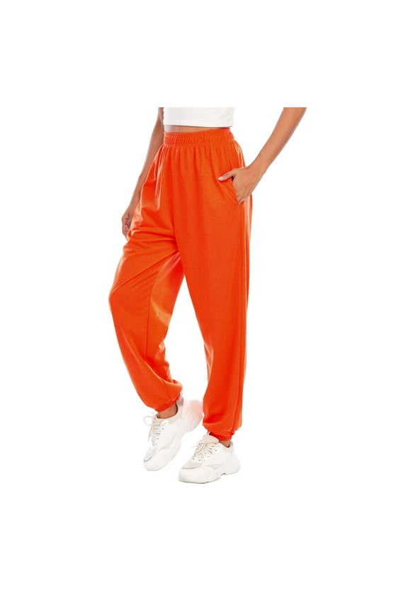Longs Pants for Women Clearance Women Sports Pants Trousers Jogging Sweatpants Jogger Pants Flash Picks Orange