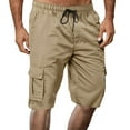 thumbnail image 1 of Vivianyo HD Men's Casual Pocket Shorts Big Mens And Tall Men Casual Solid Knee Length Cargo Multi Pockets Fashion Short Pants, 1 of 5