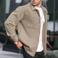 thumbnail image 1 of Vivianyo HD Men's Fall Jacket,Lightweight Thin Jacket Men's Crew Neck Button Flat Mouth Men's Sport Long Sleeve Round-Neck Blouses & Shirts, 1 of 1