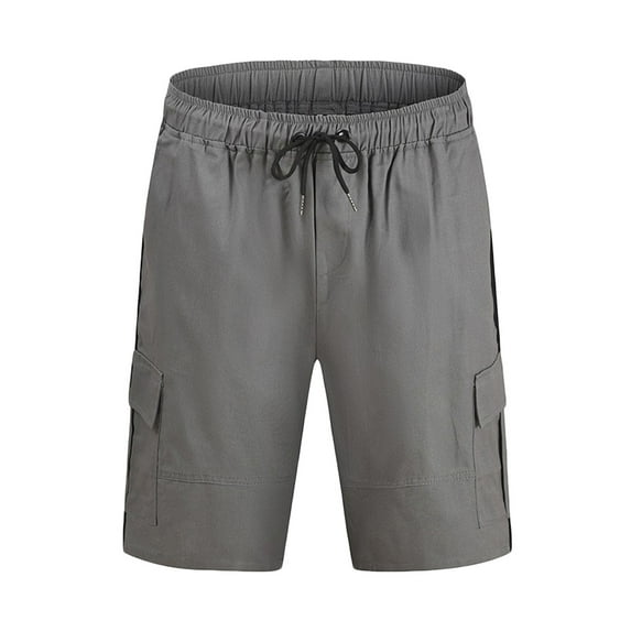 Vivianyo HD Men's Shorts for Summer Men's Sports Leisure Elastic Waist Multi-Pockets Relaxed Summer Shorts Pants