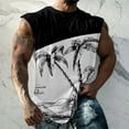 thumbnail image 1 of Vivianyo HD Men's Sleeveless Vest Top Summer Men Casual Fashion Patchwork Printing Pullover Round Neck Sports Tank Tops, 1 of 6
