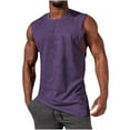thumbnail image 1 of Vivianyo HD Men's Sleeveless Vest Top Summer Men Casual Fashion Solid Pullover Round Neck Sports Tank Tops Blouse, 1 of 5