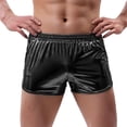 thumbnail image 1 of Vivianyo HD Men's Sports High Waisted Gym Shorts Mens Fashion Bright Fabric Slant Pockets Elastic Waist Split Side Short Pants, 1 of 5