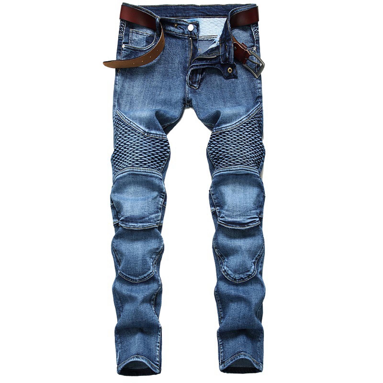 SSLR Men's Regular Fit Straight Leg Thermal Fleece Lined Jeans Pants Warm  Denim 