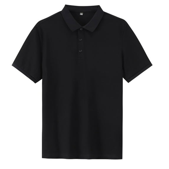 Vivianyo HD Polo Shirts for Women Large Size Trendy Summer Lapel Button Drop Shoulder Solid Color Short Sleeve Shirt T-Shirt Loose Top Unisex Quick-Dry Sports Tshirt(Available Big & Tall)